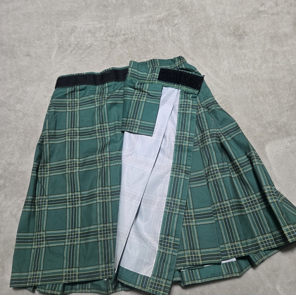 Sport Kilt Tartan Green Plaid Mens Adjustable Kilt Made In USA Sz 28-32in. Waist - Picture 4 of 5